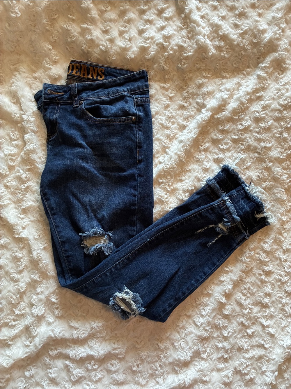 VIP Dark Blue Ripped Skinny Jeans